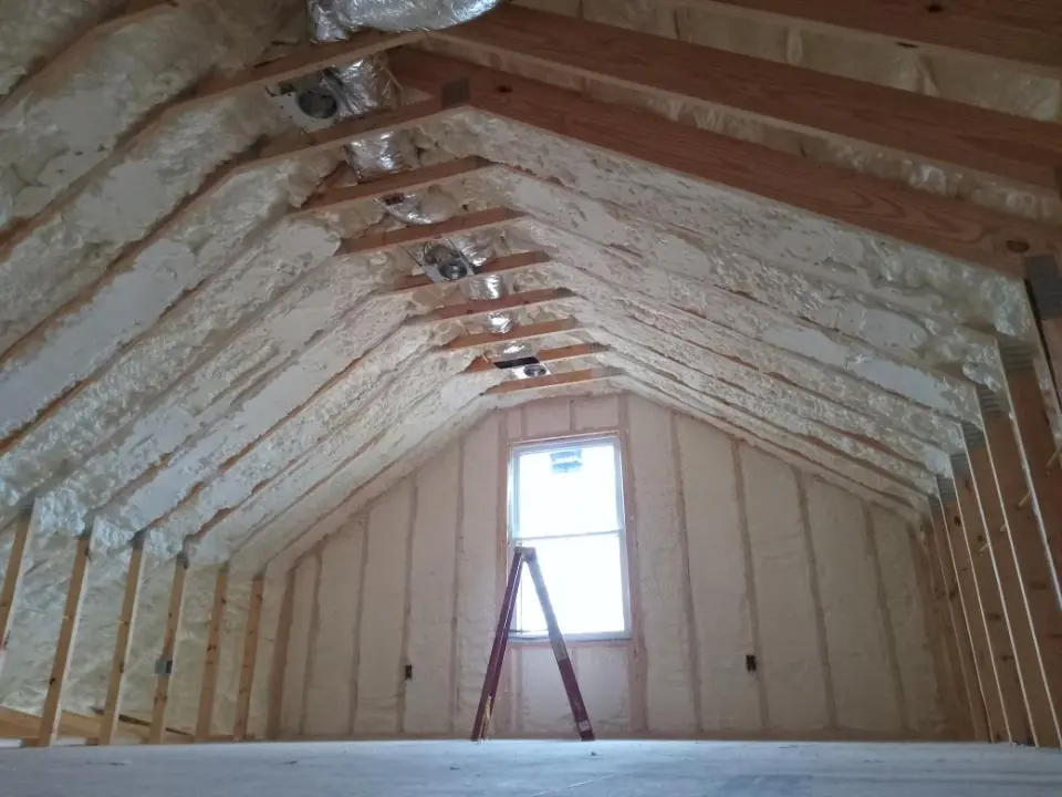 Spray foam roofing application for Crawl Space Insulation project in Safford
